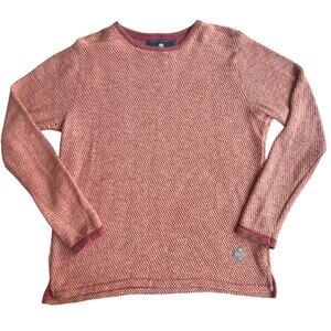 Southern Shirt Co SSCO Textured Knit Crewneck Pullover Sweater Berry Pink Med